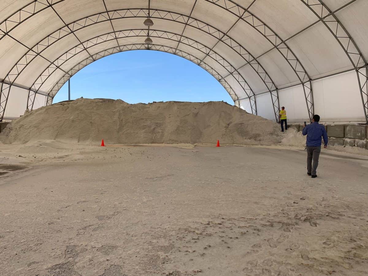 Calculate the Volume & Tonnage of Salt Stockpiles