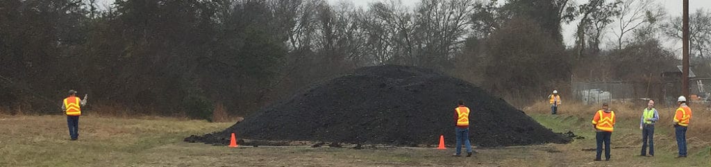 This was the first stockpile that was measured by the team using an iPhone.