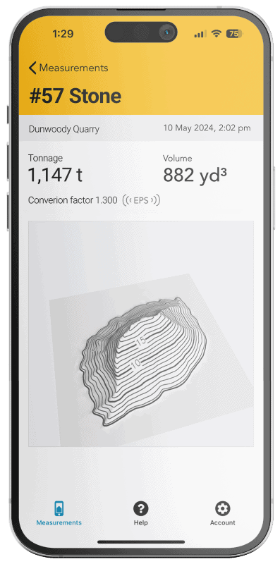 iPhone 15 Pro showing SR Measure business features