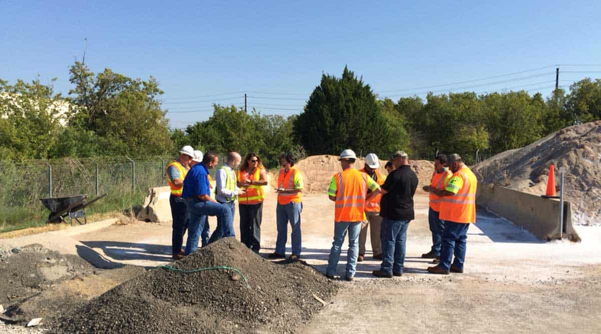 Bunker measurement training at the Texas Department of Transportation.